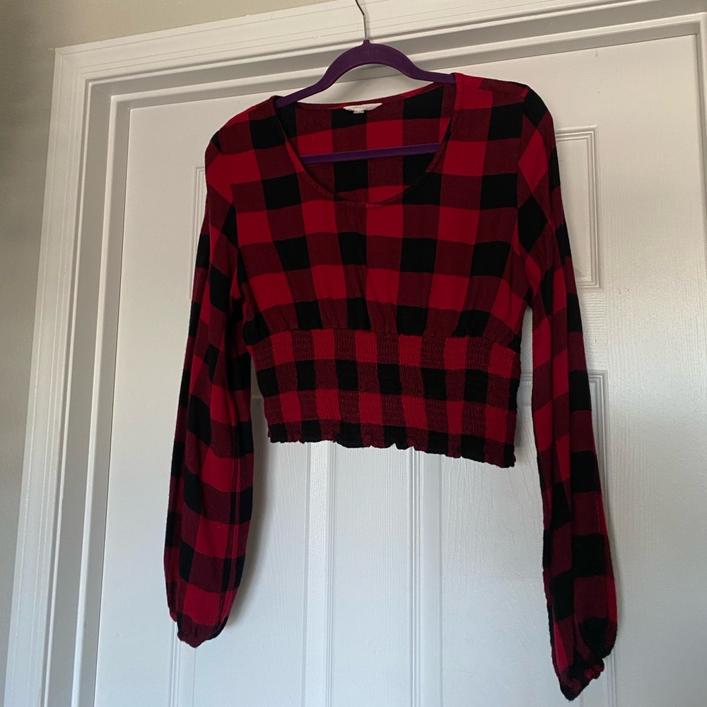 Super Soft Red & Black Blouse